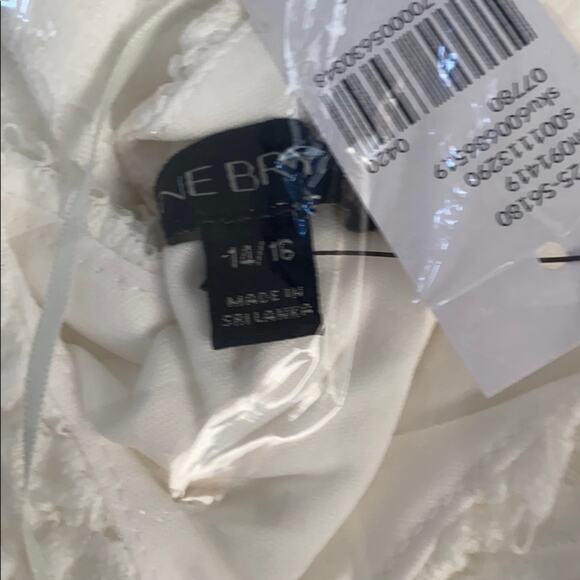 Lane Bryant white Lace Inset Midi Dress - Picture 7 of 7